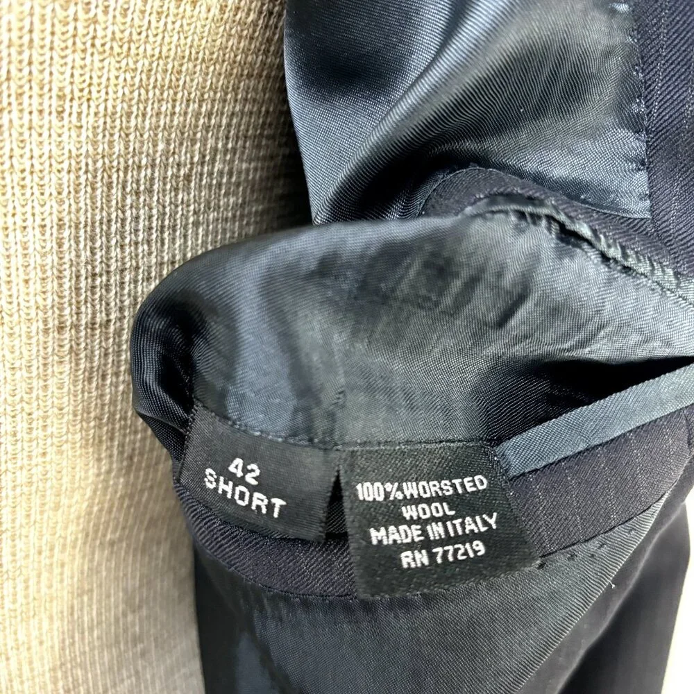 Pavone Sport Coat Lessona Superclass 120s Striped Blazer Sz 42S Wool Suit Jacket